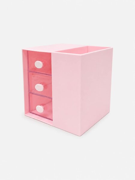 Sinsay - Íróasztali rendszerező átlátszó fiókokkal - pasztellpink