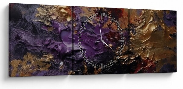 Kép - Texturált absztrakció (órával) (90x30 cm)