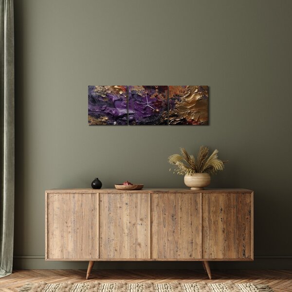 Kép - Texturált absztrakció (órával) (90x30 cm)