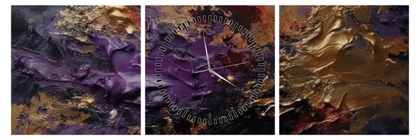 Kép - Texturált absztrakció (órával) (90x30 cm)