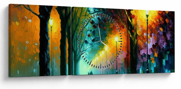 Kép - Éjszakai séta (órával) (90x30 cm)