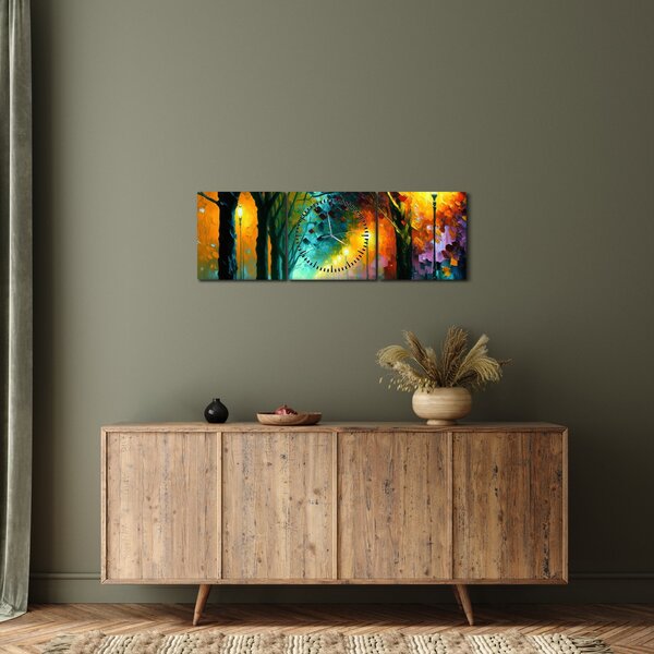 Kép - Éjszakai séta (órával) (90x30 cm)