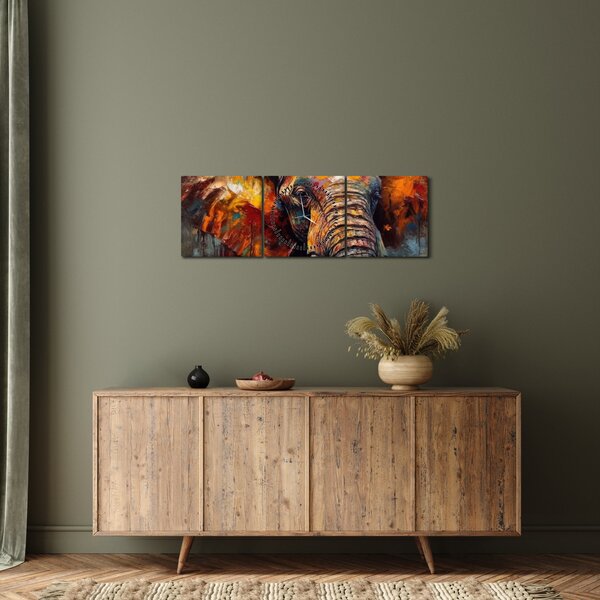 Kép - Egy elefánt festése (órával) (90x30 cm)