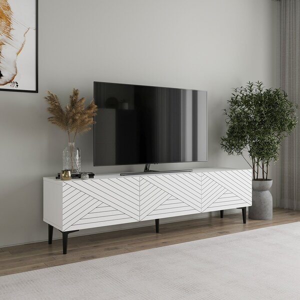Hanah Home TV Stand White Felix - White