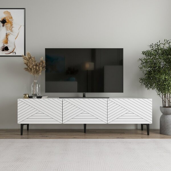 Hanah Home TV Stand White Felix - White