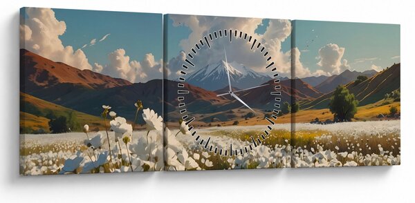 Kép - Csendes táj (órával) (90x30 cm)