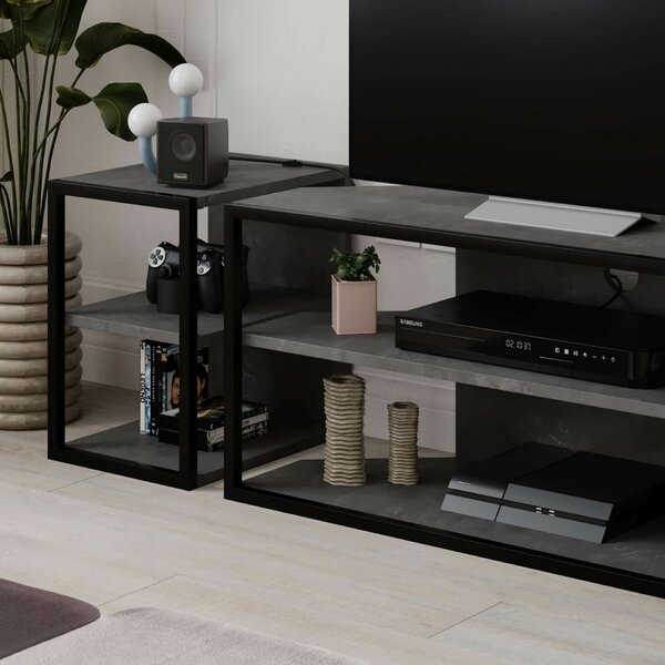 Hanah Home TV Stand Retro Grey Echo - Retro Grey