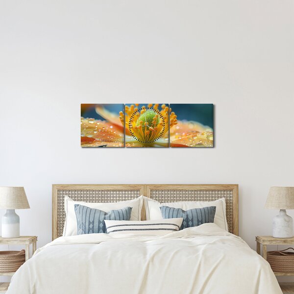 Kép - Részlet a virágból (órával) (90x30 cm)