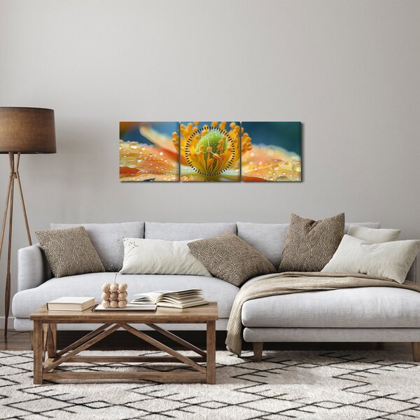 Kép - Részlet a virágból (órával) (90x30 cm)