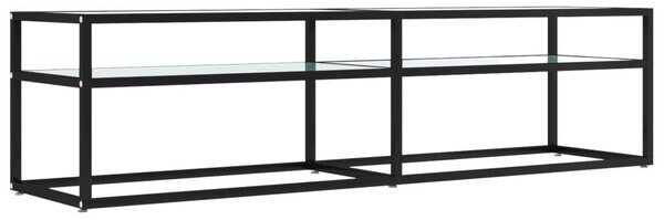 VidaXL TV-szekrény - Üveg - Fém - 160cm