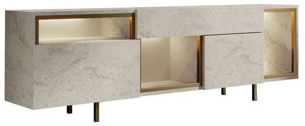 Hanah Home TV állvány Travertine Gold Norm - Travertin, Arany