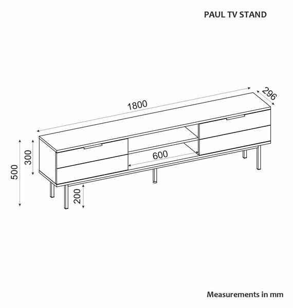Hanah Home TV állvány Sapphire Oak Paul - Sapphire Oak