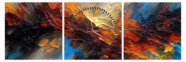 Kép - Színes textúra (órával) (90x30 cm)