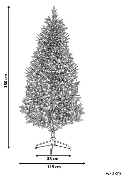 Karácsonyfa TALBOT 180 cm Fehér