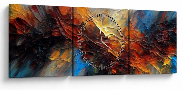 Kép - Színes textúra (órával) (90x30 cm)