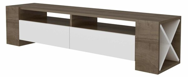 Hanah Home TV állvány dió, fehér Sosruko - dió, fehér