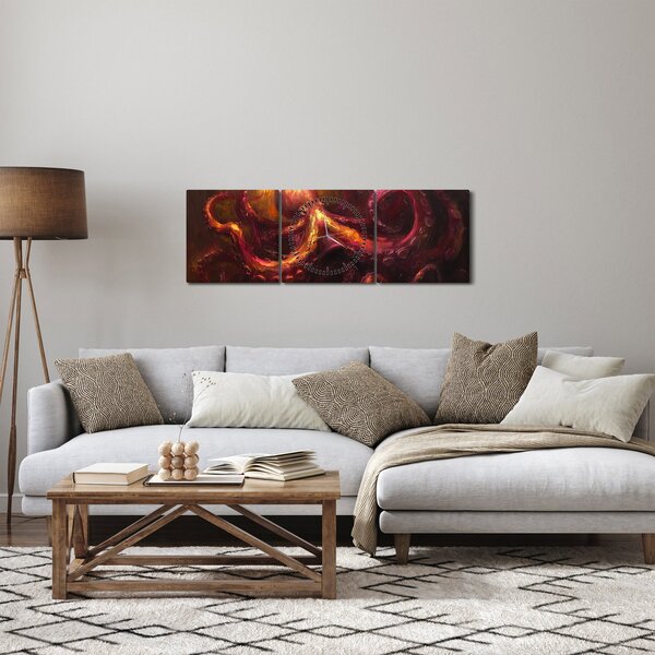 Kép - Polip, olajfestmény (órával) (90x30 cm)