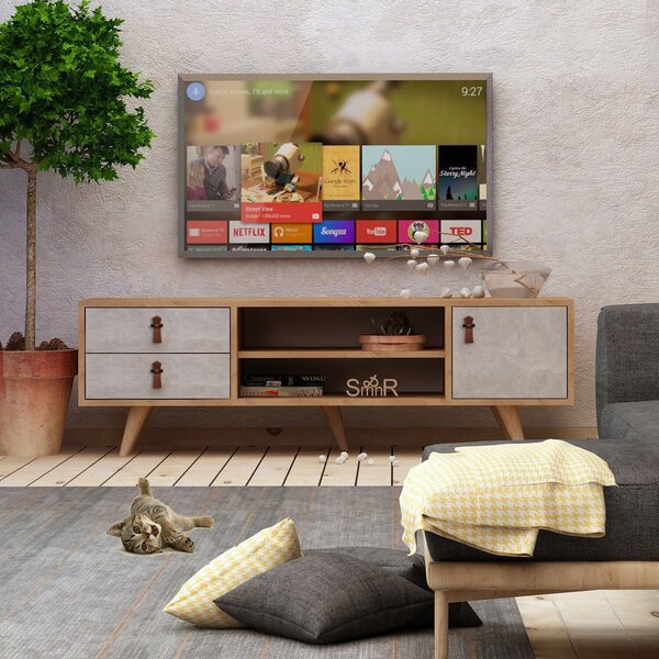 Hanah Home TV szekrény tölgy fehér Seva