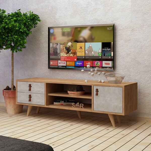 Hanah Home TV szekrény tölgy fehér Seva