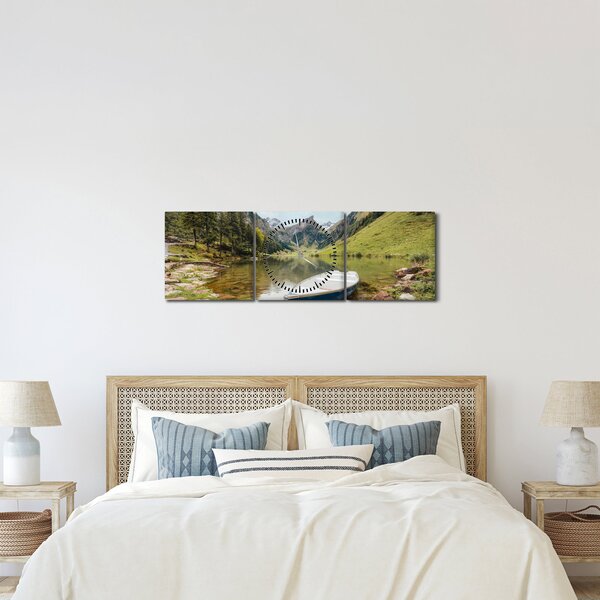 Kép - Seealpsee, svájci tó (órával) (90x30 cm)