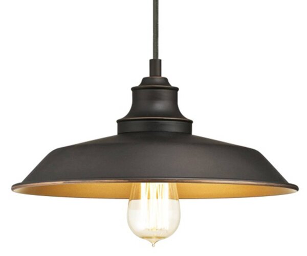 Westinghouse Iron Hill lógó világítás, fekete, fém, E27, dimmelhető, Fekete, Nappali / Étkező, fém, Vintage