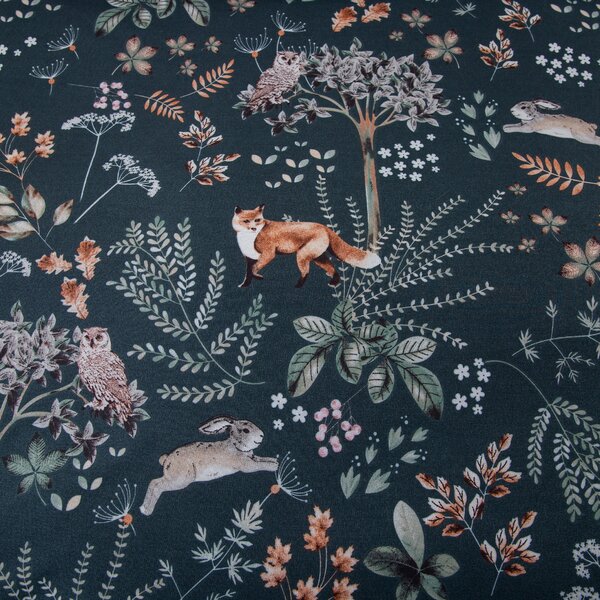 THE FOX AND THE HARE sötétzöld mikroszálas ágyneműhuzat Ágyneműhuzat mérete: 70 x 90 cm | 140 x 220 cm