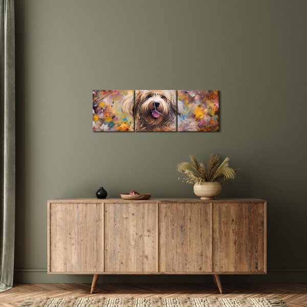 Kép - Happy Dog II. (órával) (90x30 cm)