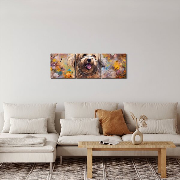Kép - Happy Dog II. (órával) (90x30 cm)