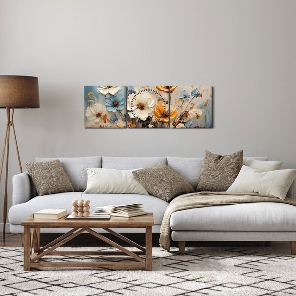Kép - Csokrok, festés (órával) (90x30 cm)