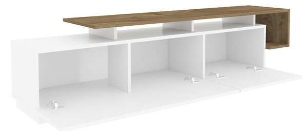 Hanah Home TV állvány Pia - Dió, Fehér