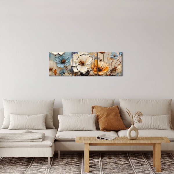 Kép - Csokrok, festés (órával) (90x30 cm)