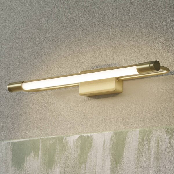 Fabas Luce LED fali lámpa Rapallo, sárgaréz, IP44, 40 cm, Sárgaréz / arany, Folyosó, fém, Modern