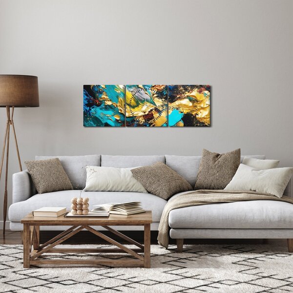 Kép - Texturált olajfestmény (órával) (90x30 cm)