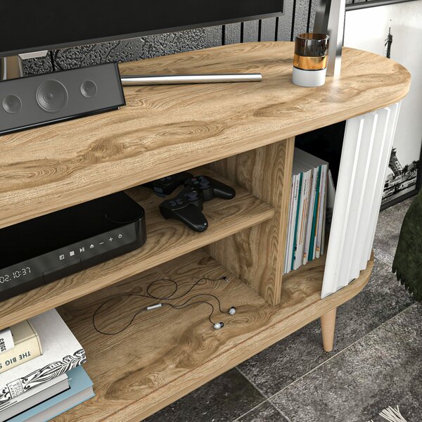 Hanah Home TV állvány Oud Tölgy Fehér Stor - Oud Tölgy, Fehér