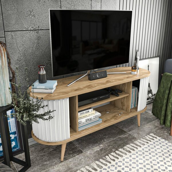 Hanah Home TV állvány Oud Tölgy Fehér Stor - Oud Tölgy, Fehér