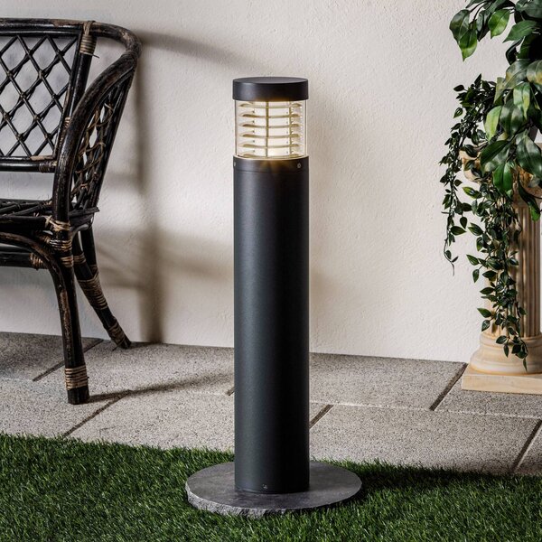 Lucande Lucius LED ösvény lámpa, 65cm, antracit, fém, IP54, Fekete, Alumínium, Modern