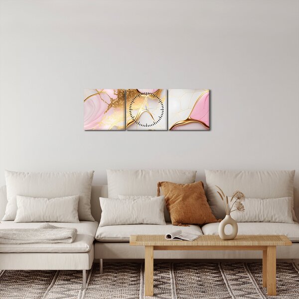 Kép - Márvány design (órával) (90x30 cm)