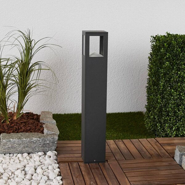 Lucande LED ösvény világítás Nicola, 65 cm, antracit, P54, Fekete, Alumínium, Modern