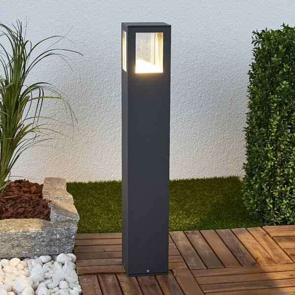 Lucande LED ösvény világítás Nicola, 65 cm, antracit, P54, Fekete, Alumínium, Modern