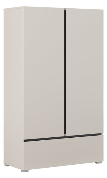 Könyvespolc Alfere 128, Ajtókkal, Zárt, Fiókokkal, Laminált forgácslap, 150x89x40cm, Kasmír