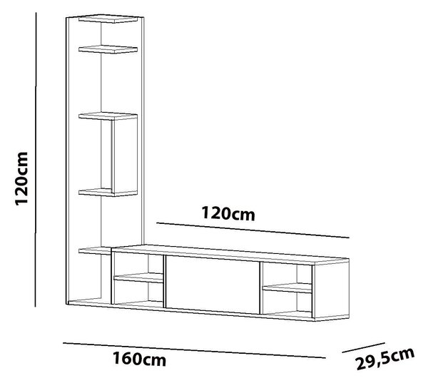 Hanah Home Pera TV szekrény - fehér