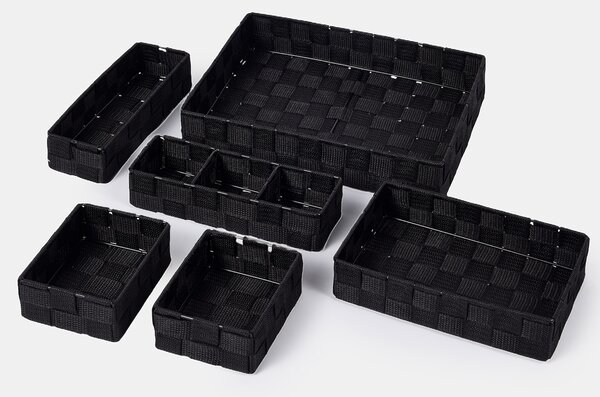 Sinsay - Fonott mintás rendszerező szett 6 pack - fekete