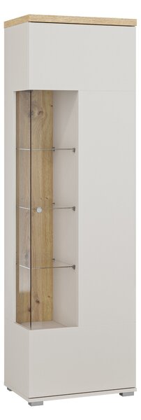 Könyvespolc Virvele 102, Zárt, Ajtókkal, Laminált forgácslap, 180x55x36cm, Kasmír, Világos tölgy