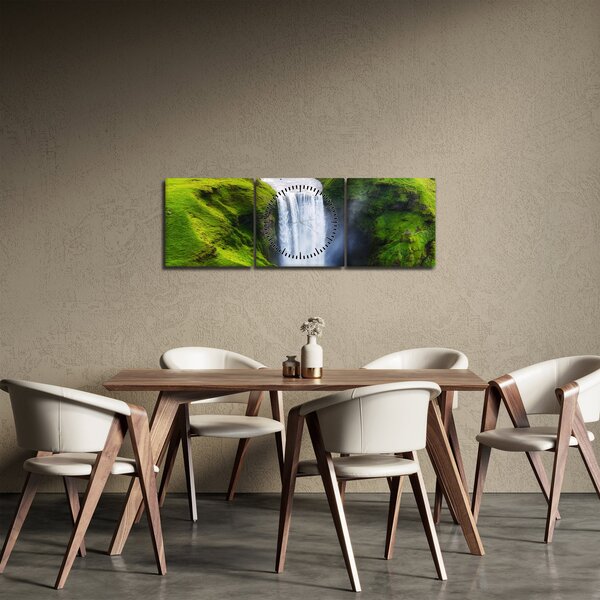 Kép - Skogafoss vízesés (órával) (90x30 cm)