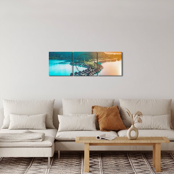 Kép - Bora Bora (órával) (90x30 cm)