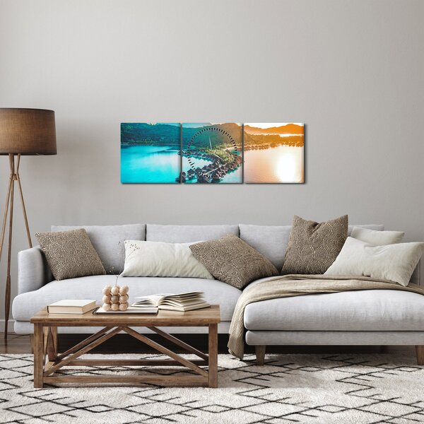 Kép - Bora Bora (órával) (90x30 cm)