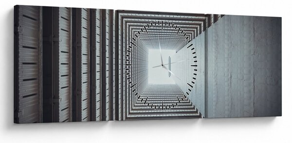 Kép - Kilátás az épület belsejéből (órával) (90x30 cm)