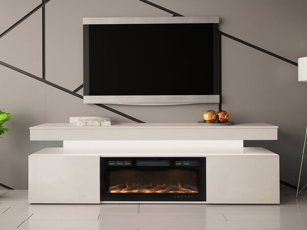 TV-állvány Monfero I, Laminált forgácslap, Közepes sűrűségű farostlemez, 59x190x41cm, Kasmír