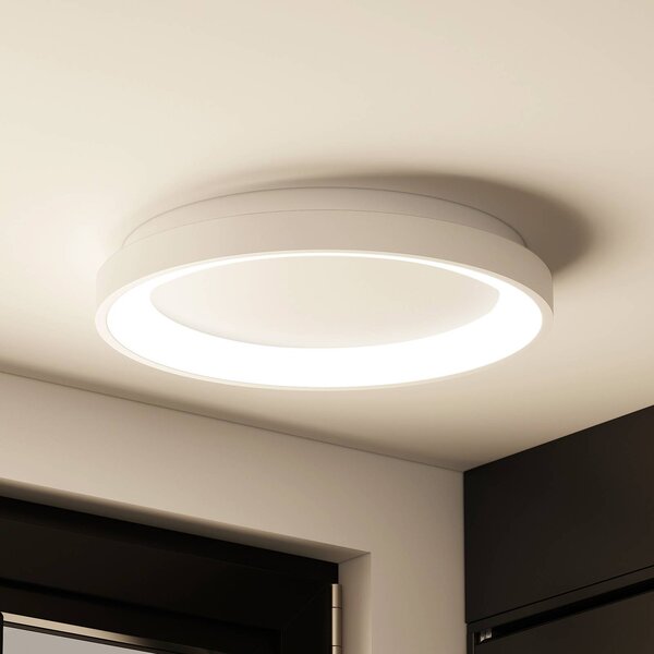 Arcchio LED mennyezeti világítás Vivy, Ø 38 cm, fehér, fém, dimmelhető, Fehér / opál, Konyha, fém, Modern