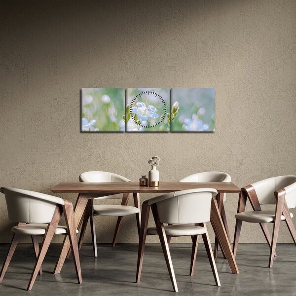 Kép - Finom virágok (órával) (90x30 cm)